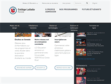 Tablet Screenshot of collegelasalle.com